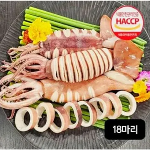 지금 불티나게 팔리는 손질 대사이즈 통 오징어 130g x 18마리 BEST 10